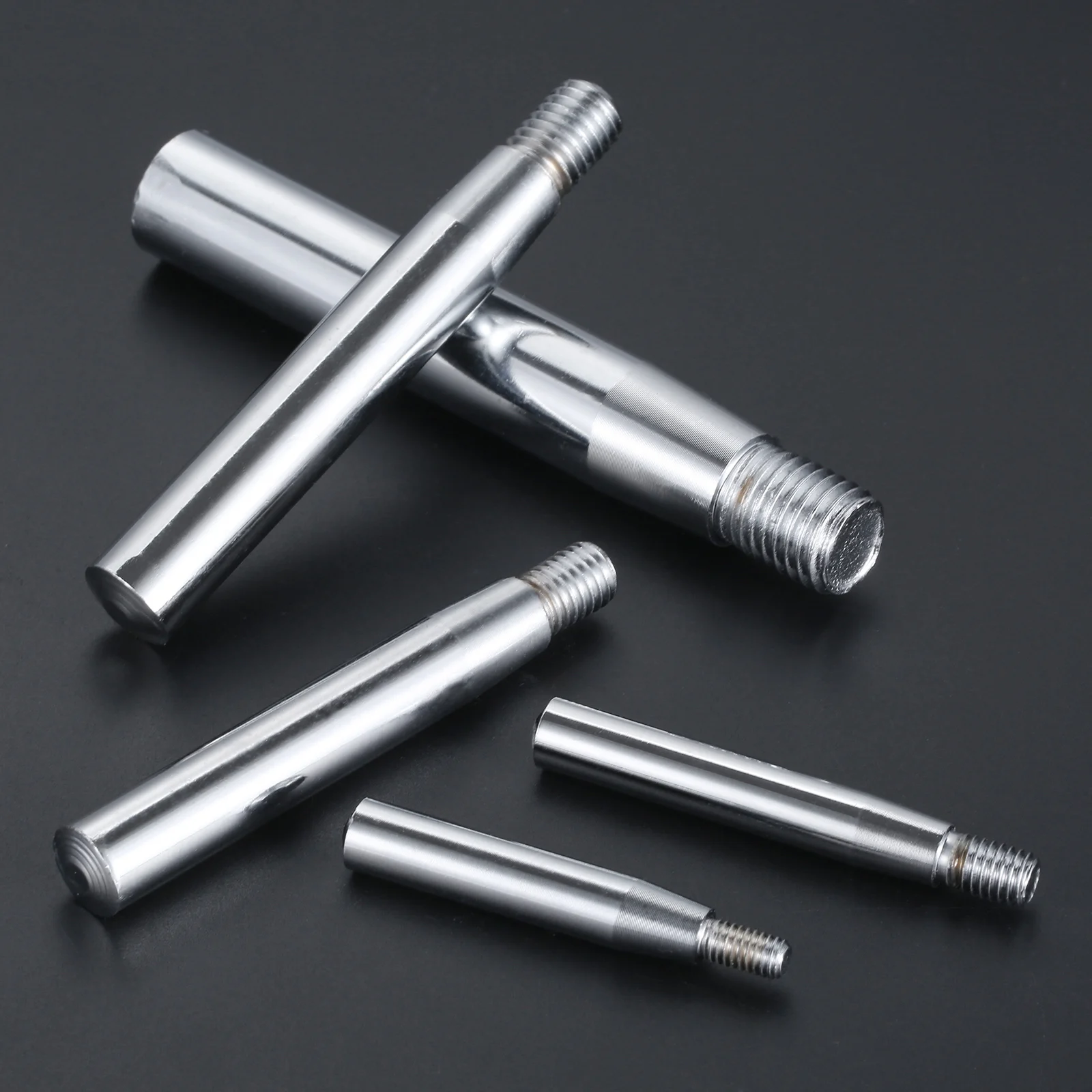 1pc Metal Straight Revolving Handle Grips for Milling Machine Lathe Grinding Machine M6 M8 M10 M12 M16 Thread Handwheel Silver