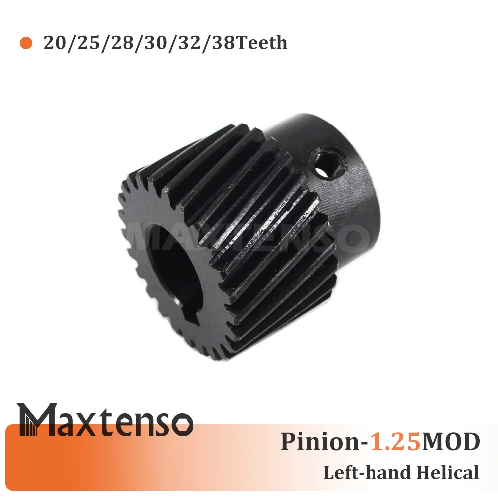 

MAXTENSO 1.25mod модульная шестеренка зубчатые винтовые зубья 20T 25T 28T 30T прямозубая Точная шестеренка ключевая гравировальная машина