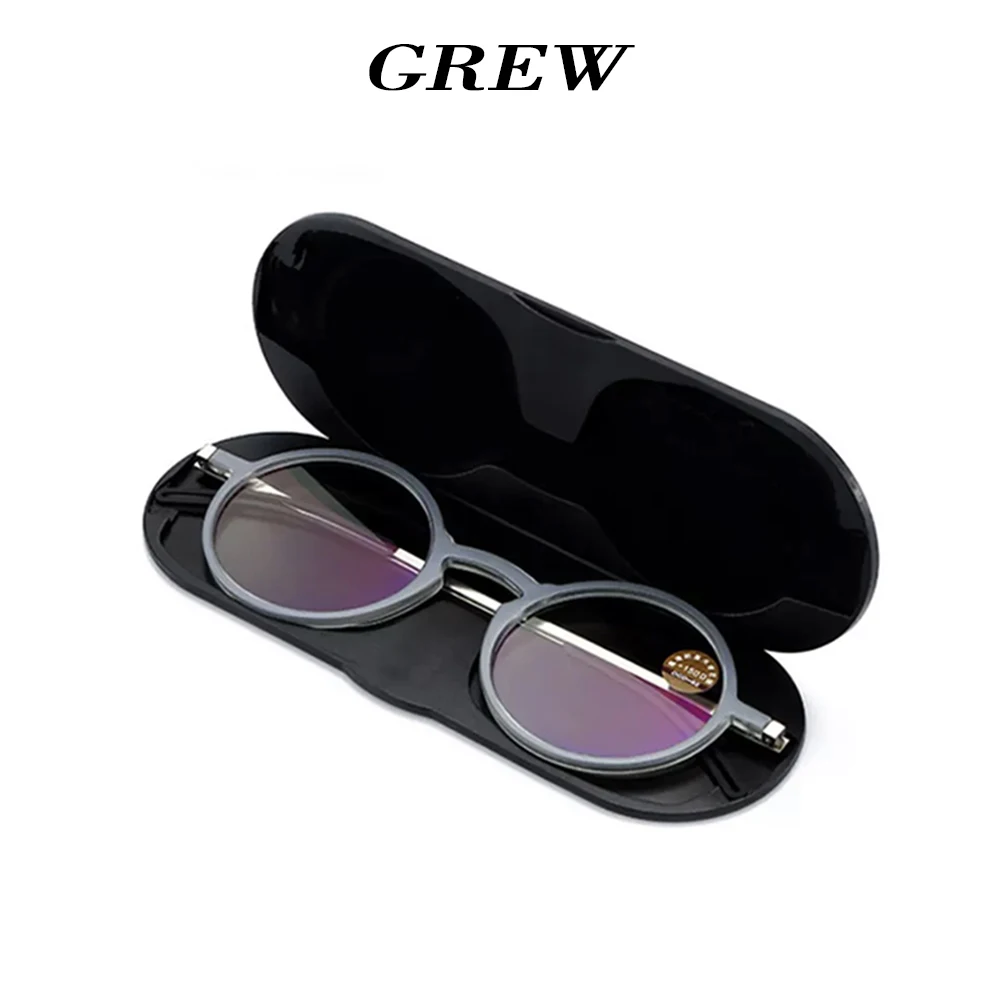 Licht Lesebrille Ultradünne Protable Weit Sicht Brillen Anti-Blue Ray Brillen Brillen Mit Fall Runde Rahmen Gläser – Detail 13