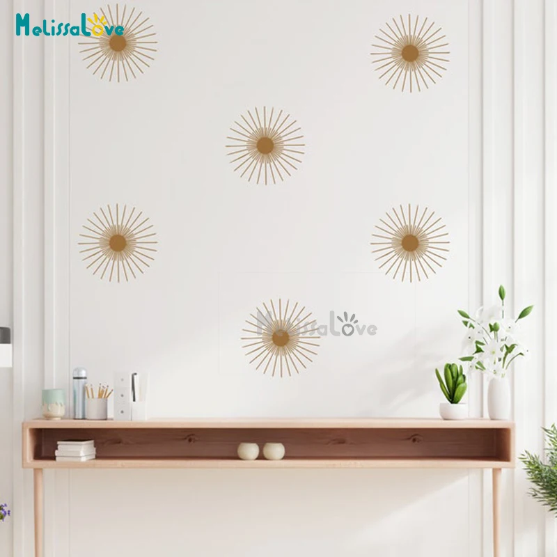 15 pcs/set Starburst Sun Boho Decal Baby Room Nursery Bedroom Decor Housewarming Gift Idea Removable Vinyl Wall Sticker BD917