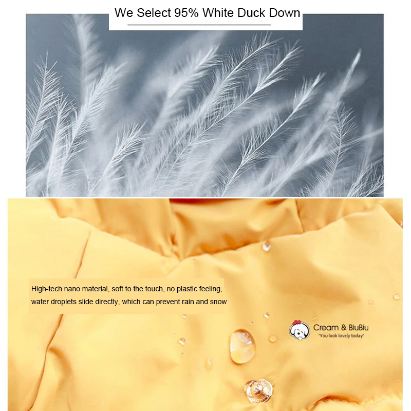 High Quality Pet Dog Jumpsuit White Duck Down Geniune Dog Down Jacket Waterproof High-tech Nano Materials Winter Clothes For Dog