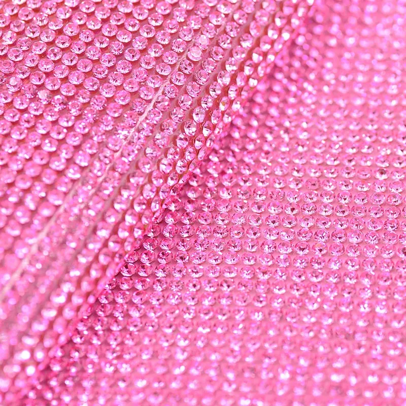 JUNAO SS6 SS8 Jet Hematite Hotfix Glass Rhinestones Trim Mesh Rhinestones Fabric Sheet Crystal Applique Band For Jewelry Crafts