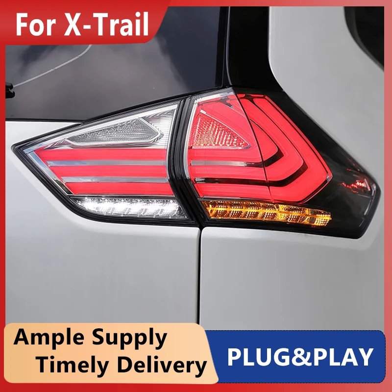 Cars Tail lights For Nissan X-Trail XTrail X Trail 2014-2016 Taillights LED DRL Running lights Fog lights angel eyes