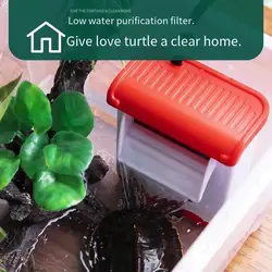 Turtle Tank Filter Mini House Low Water Filter Pump Low Suction Pump Turtle Tank Waterfall Pump Aquarium Accessories220-240V2.5W