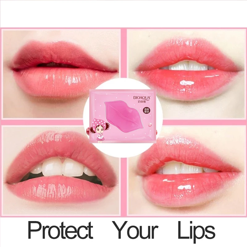 10Pcs Strawberry ​Lips Mask Natural Fruit Collagen Nourishing Moisturizing Repairing Tender Sexy Lips Prevent Chapped Lips Care