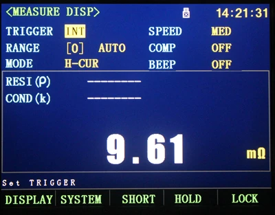 JK628มือถือเครื่องทดสอบความต้านทานต่ำ DC Meter