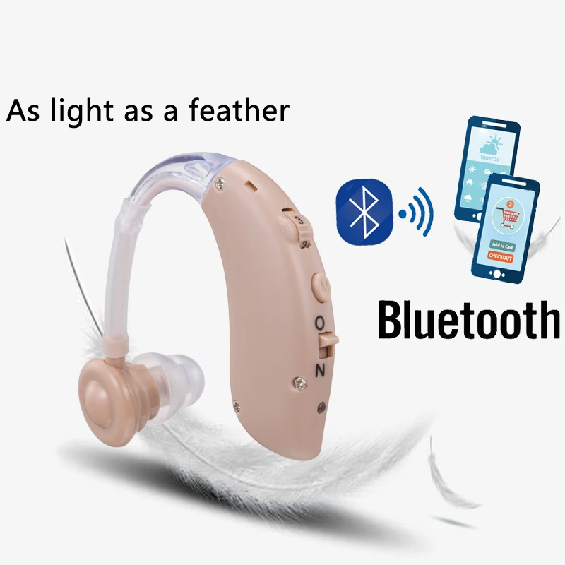 S-25A Bluetooth Mini Rechargeable Hearing Aid For The Deaf Digital BET Hearing Aid Adjustable Audio Amplifier Elderly Deafness