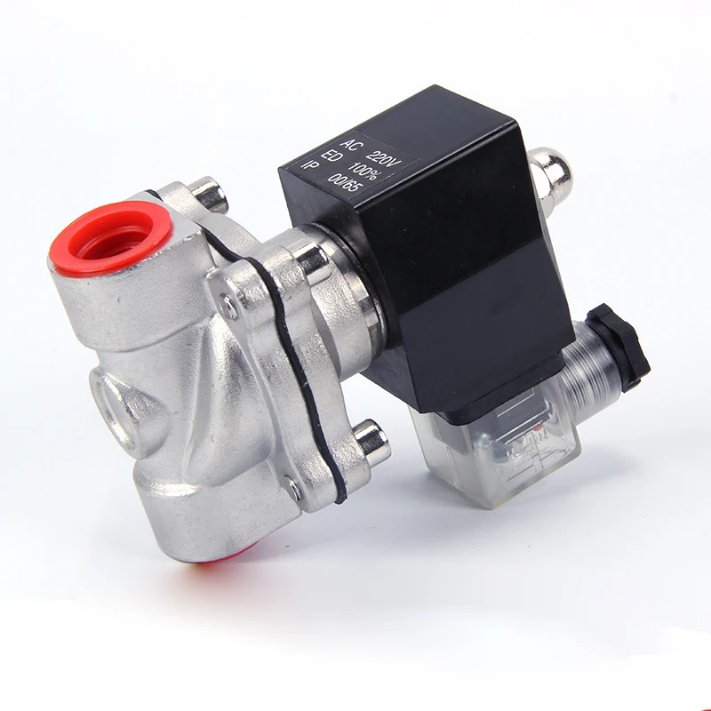 2/2 Normally Closed 12v Electric Solenoid Valve Water 24v 230v 24 1/2 3/4 Stainless Steel IP65 DIN Coil High Temperature