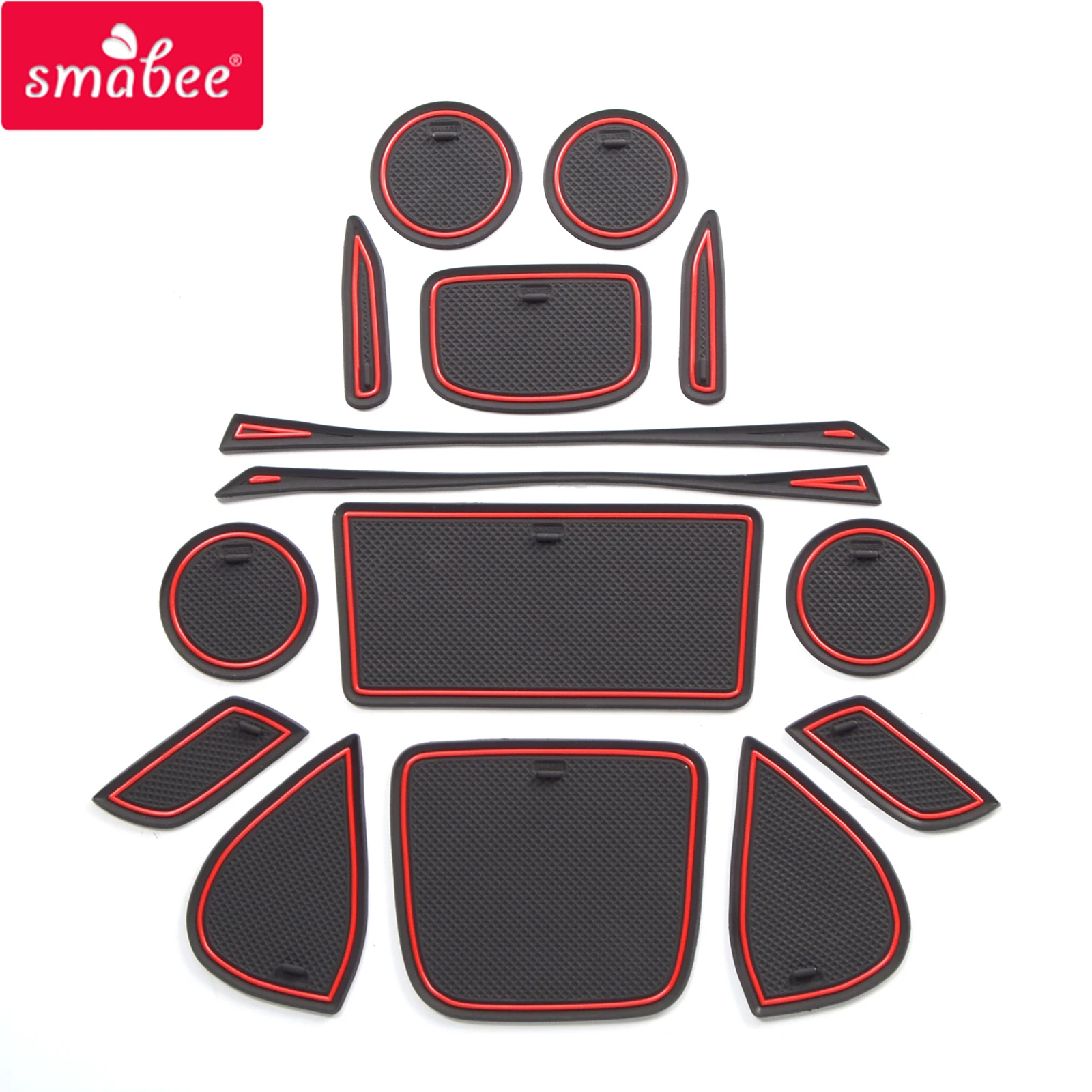 Smabee Anti-Slip Gate Slot Cup Mat Fit for Toyota Yaris Cross 2020 2021 SUV Accessories Rubber Door Pad Car Non-Slip Mats Cover