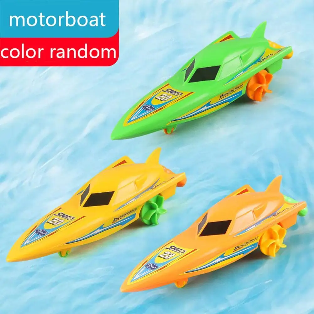 Swimming Boat Sailing Motorboat Speedboat Submarine Bath Yacht Wind-up Clockwork Toy Baby Toys Amphibious Bathing H0S0