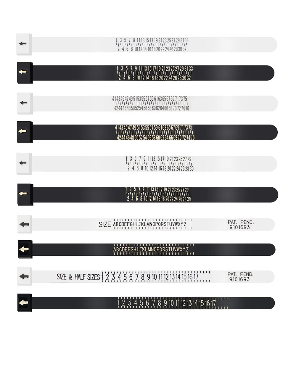 UK USA British American European Standard Messgürtel Armband Ringe Sizer Fingergröße Screening Schmuck Werkzeug Individuelles Logo – Detail 21