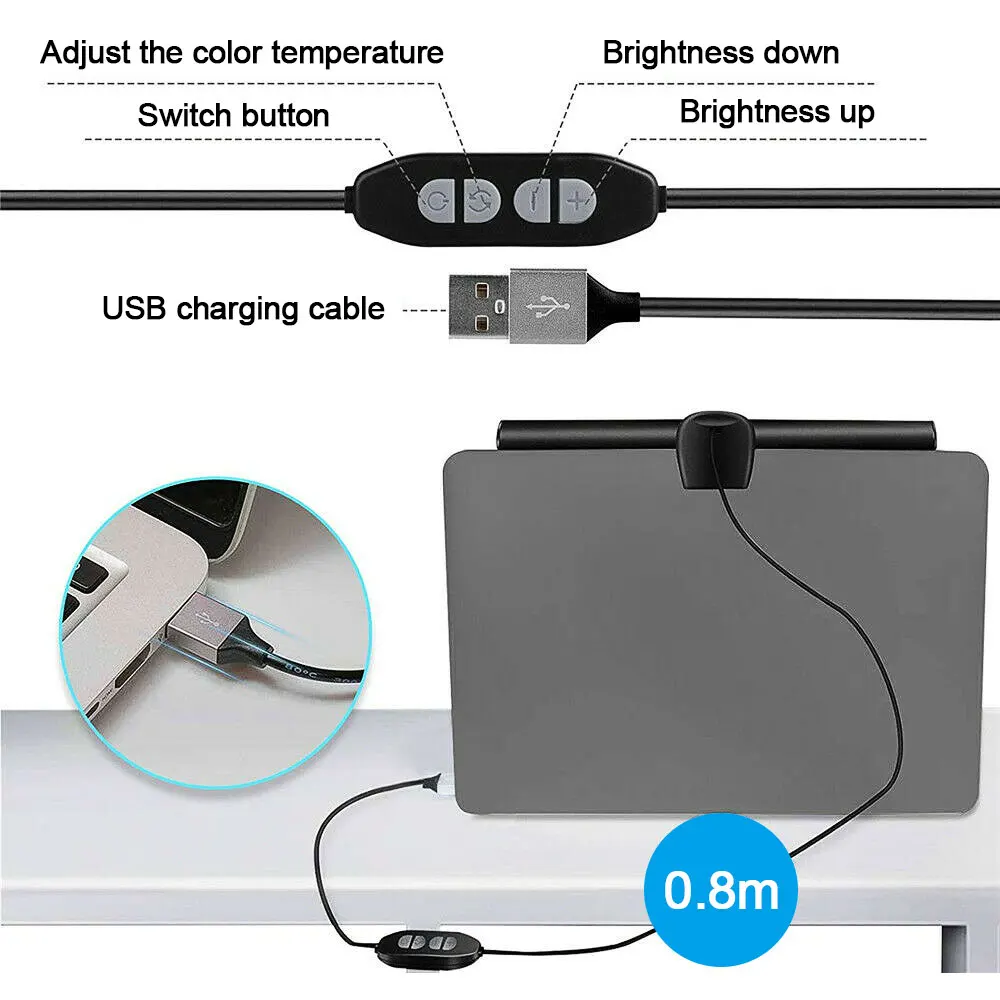LED Screen Bar Light USB Computer Monitor Eye-Caring Reading Desk Lamp Night Light Bar