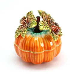 SHINNYGIFTS Enameled Metal Trinket Box, Christmas Gift, Student Gifts