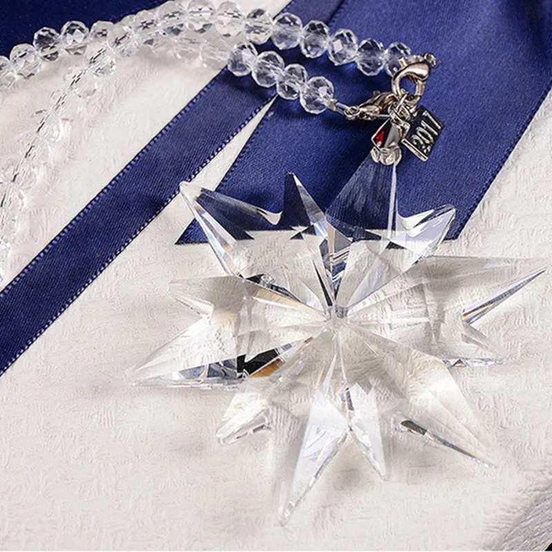 Top Quality 3Colors K9 Crystal Snowflake Chandelier Hanging Drops Christmas Ornament For DIY Window Suncatcher/ Car Decoration