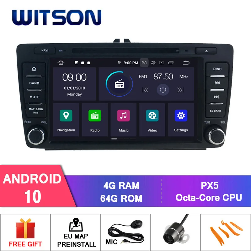 

WITSON Android 10.0 car gps system for SKODA OCTAVIA 2009 2010 2011 2012 2013 2014 2015 car audio car radio car dvd player