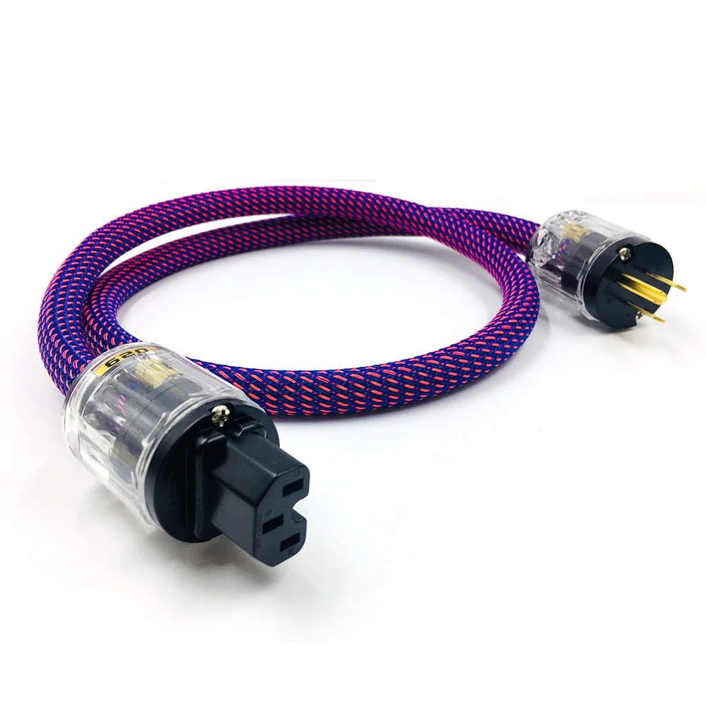 Hifi Silver Plated Power cord cable ,US power plug Power Cable Cord, CD DVDAmplifer Supply Wire