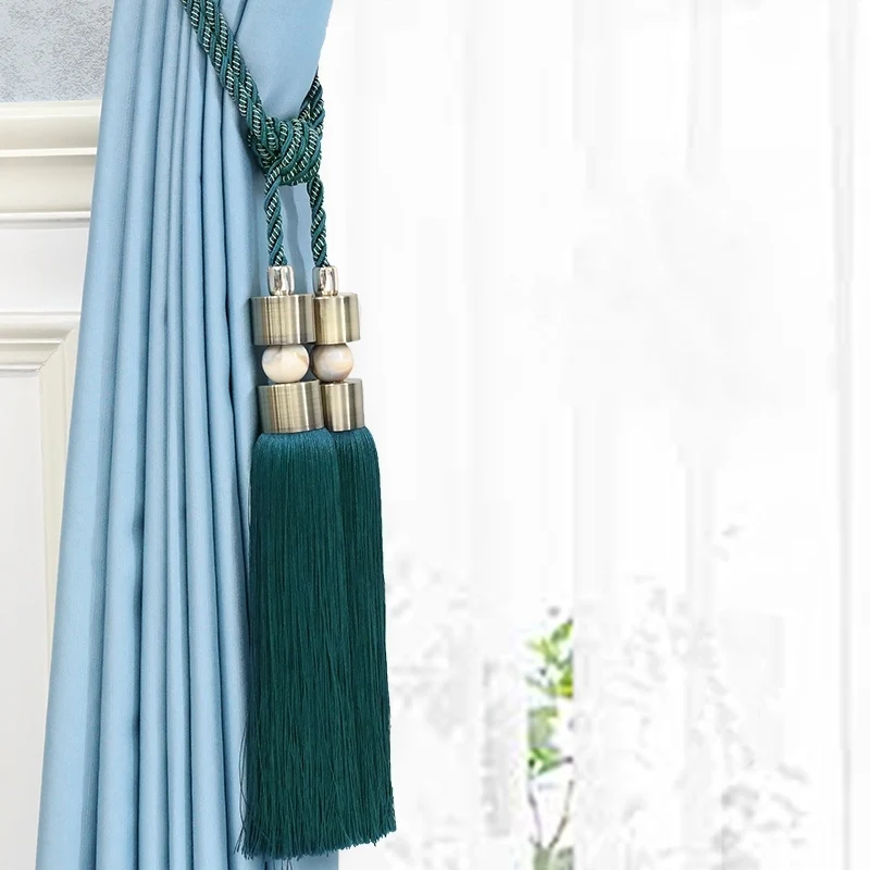 

1PC Curtain tieback Hanging Ball Curtain Hook Bandage Lashing Lobbing Strap Tassel Tieback Buckle Home Decoration