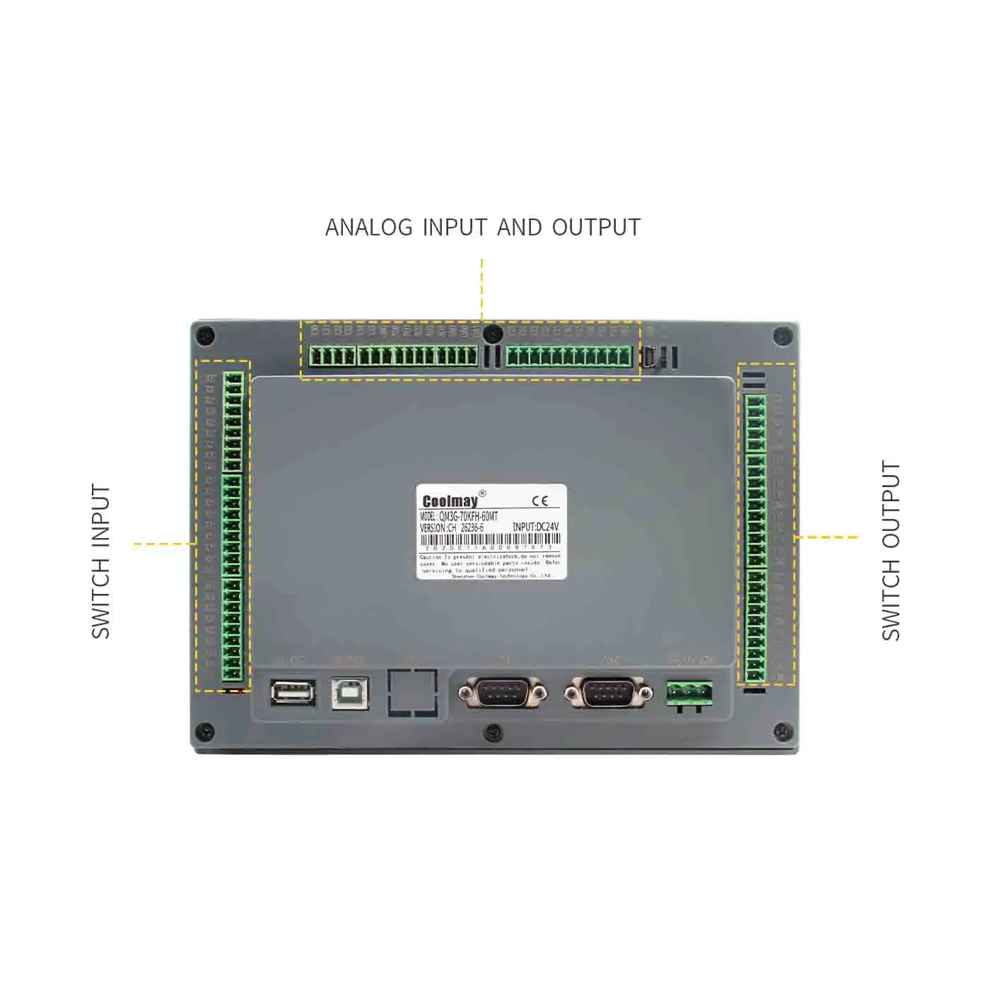 controlador plc programavel de entrada 24vdc monitor touch de polegadas para aplicacao industrial de alta qualidade 01