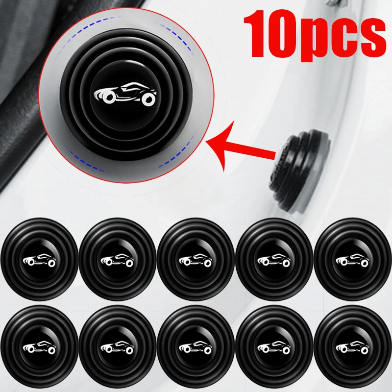 10pcs Car Door Hood Trunk Anti-collision Silicone Pad Anti-shock Adhesive Sticker Pads Auto Anti-Noise Buffer Gasket Gaskets