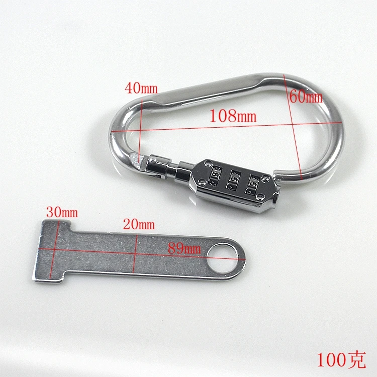 3 Digit Combination Bicycle Bag Suitcase Padlock Carabiner Security Lock Strap Extender Scooter Offroad Cafe Racer