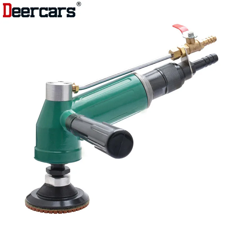 Water Injection Air Sander 100 Degree Pneumatic Grinder Floor Polishing Machine Stone Polisher Marble Grinding Construction Tool