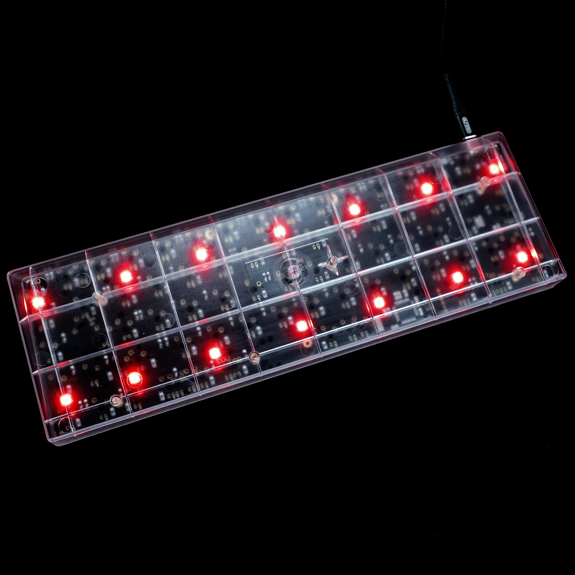 YMD68 65% Plastic Case Aluminum Plate QMK VIA PCB Underglow RGB Keyboard Kit