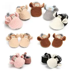 Lioraitiin  Winter Toddler Baby Boy Girl Warm Soft Sole Crib Shoes Newborn Infant Sneaker