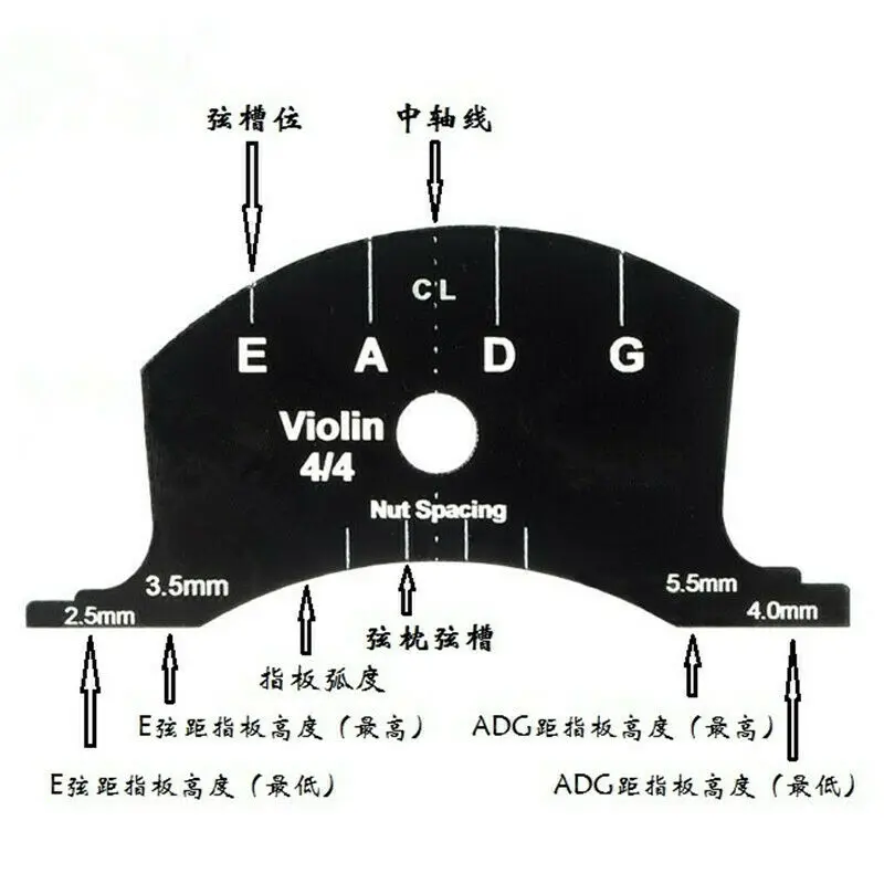 NewFingerboard Scraper Violin Bridge Multifunctional tool 4/4 3/4 1/2 Cello Bridges Repair tool Mold viola Reference part Making