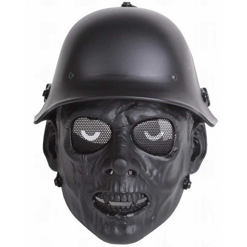 Máscara protectora de cara completa, máscara táctica Airsoft de Zombie, militar, CS, juego de guerra, Paintball, caza, Calavera, fantasma, fiesta de