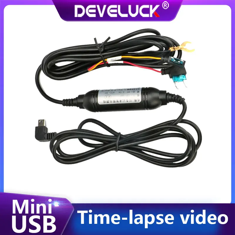 Develuck Hard Wire Kit Mini USB Car Charger Power Inverter Converter Adapter for Dash Cam DVR Recorder Register