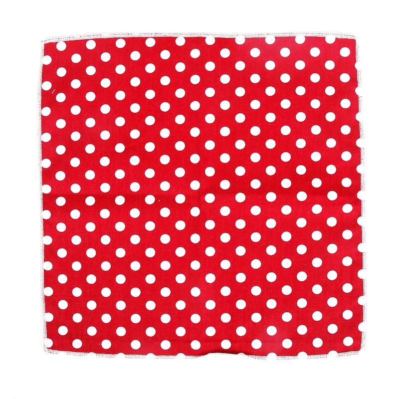 Dot Cotton Handkerchiefs Men\'s Colorful Printing Fashion Pocket Square Mens Casual Red Navy Square Pockets Handkerchief Towels