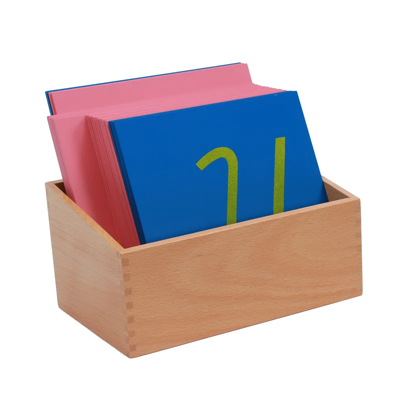 Montessori Sandpaper Letters Cursive Handwriting Moveable Alphabet w/ Wood Container Language Matertial Kids Early Learning Toys - view 4