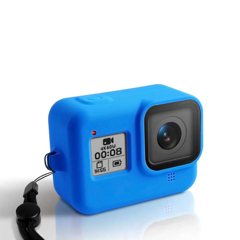 Soft Silicone Body Case For Gopro Hero 8 Case Black Blue Protective Full Cover Shell For Gopro Hero 8 Action Camera Accessories