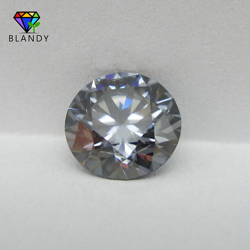 Free Shipping 6.5mm Grey Color Synthetic Gems 1 Carat/pc Round Brilliant Cut Loose Moissanites Stone For Jewelry