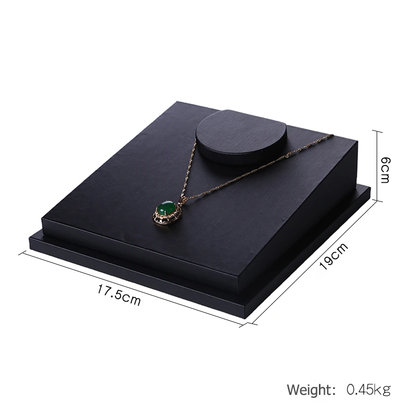 Jewelry Retail Store Black PU Ring Earring Stand Holder Bust Bangle Organzier Set Jewelry Pendant Necklace Chain Chokers Display
