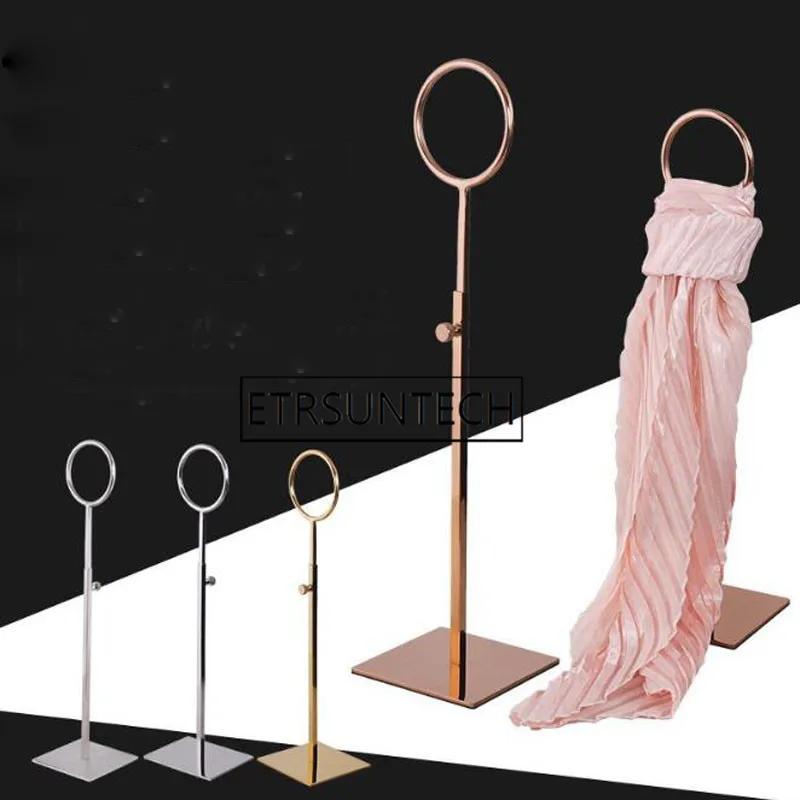 10pcs Adjustable Stainless Steel Scarf Display Rack Tie Necktie Display Stand Holder Shopping Mall Toggery Exhibition