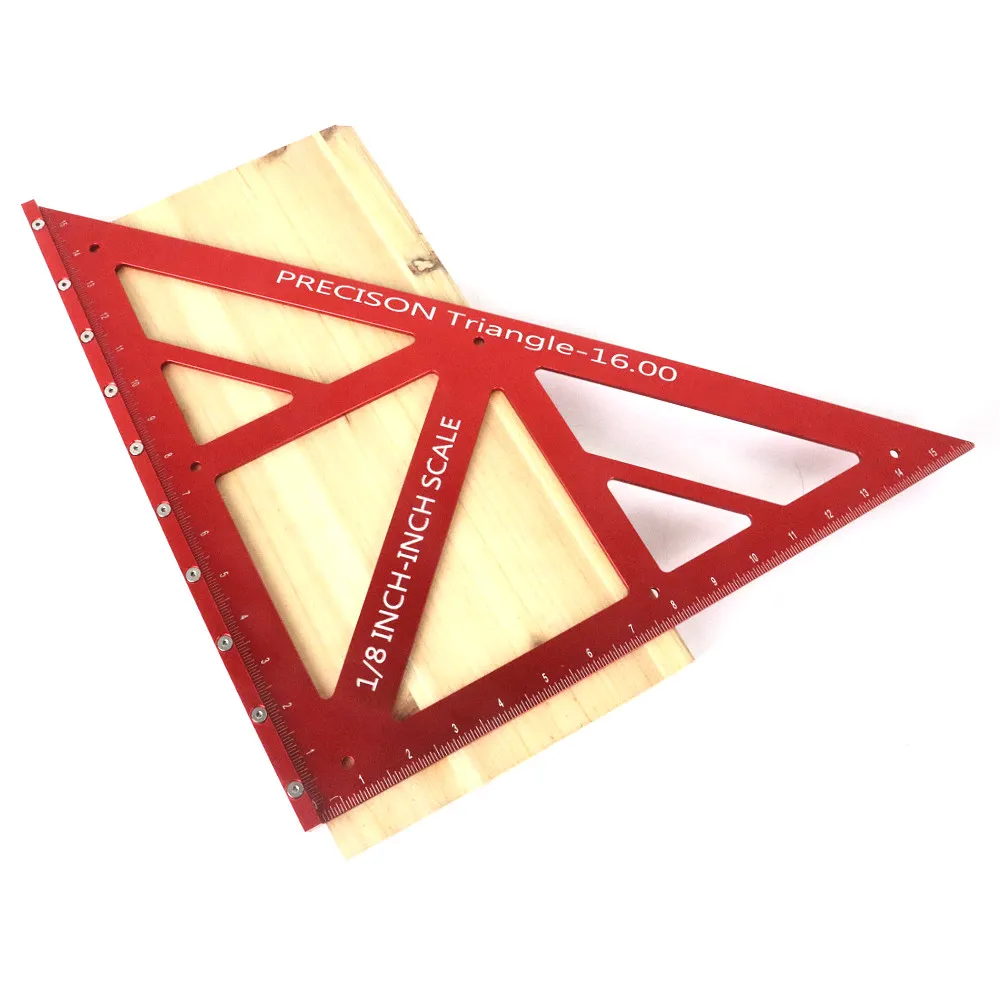 Larger Carpenter Inch Speed Square Triangle Angle Ruler Aluminum Alloy Rafter Square Layout Tool Framing Marking Gauge