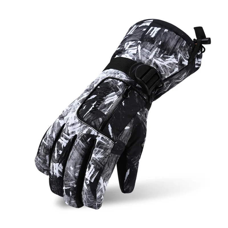 Guantes de esquí para hombre y mujer, manoplas térmicas de algodón, resistentes al viento, para deportes, esquí, snowboard, senderismo, Invierno