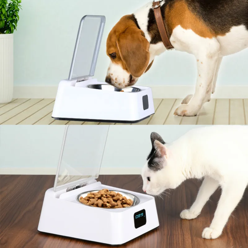 

Automatic Pet Feeder Bowl Infrared Sensor Auto Open Cover Intelligent Feeder Anti-mouse Moisture-proof Dog Cat Food Dispenser