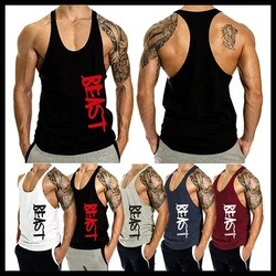 Tops for Men Gym Racerback T Bodybuilding Stringer  Tank Y Singlet Sleeveless Workout Tanktops