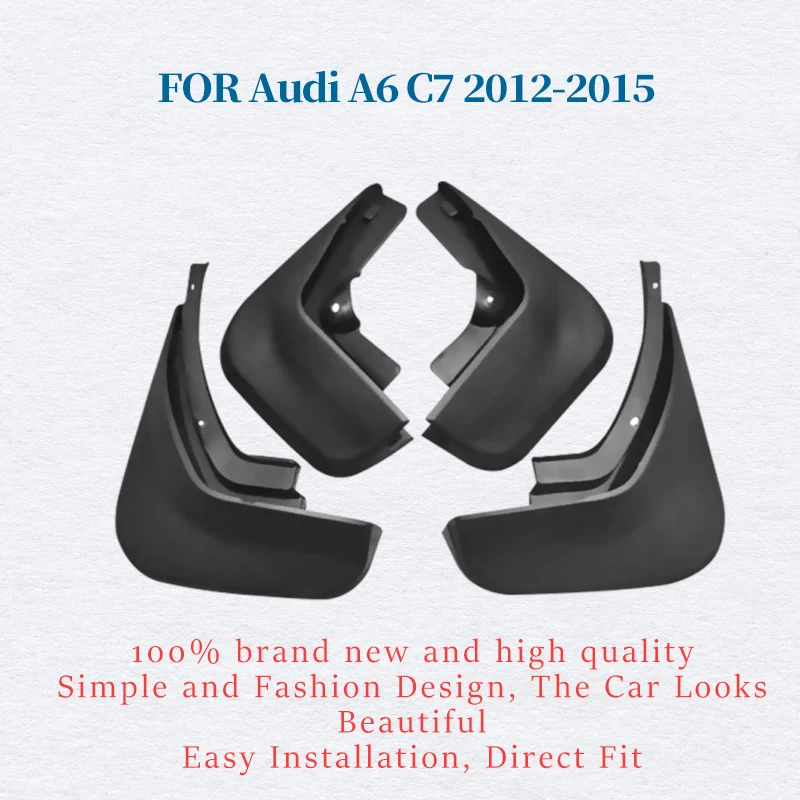 Mudflaps 4pcs FOR Audi A6 C7 2012-2015 Mudguards Fender Mud Flap Guard Splash Mudguard Fenders car accessories auto styline