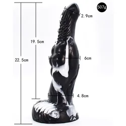 New Colorful Silicone Dildo Huge Alien Sex Toy Knotted Fantasy Anal Butt Plug With Suction Cup For Women Men