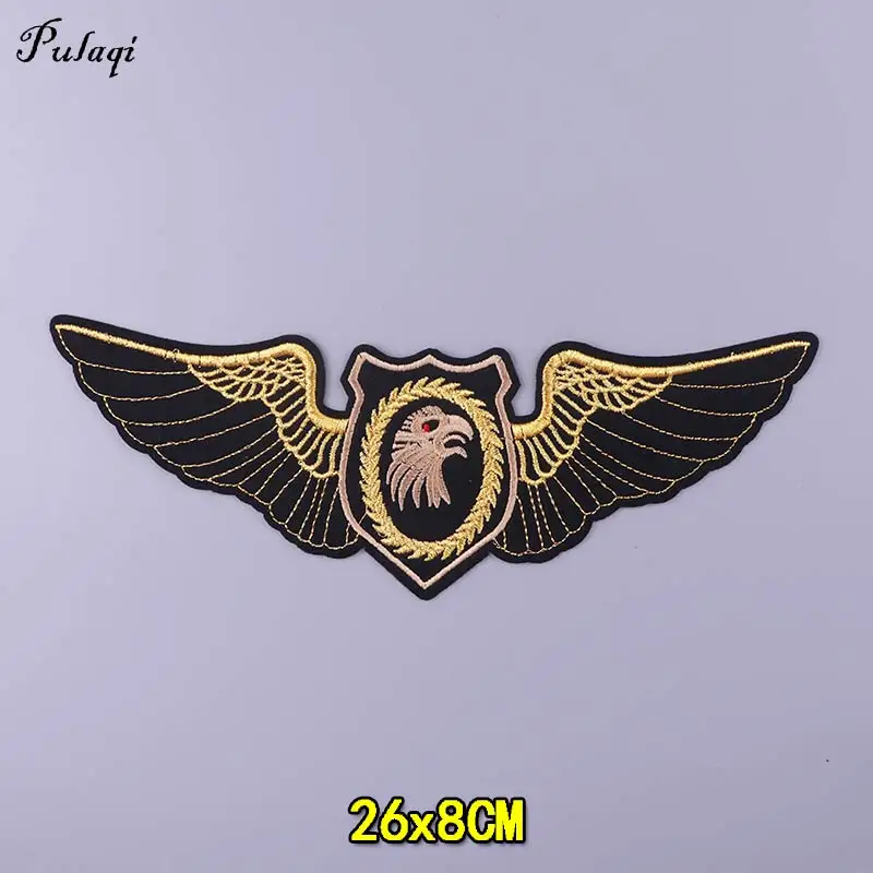 Animal Avatar Iarge Embroidered Patches Iron-on Sticker For Clothes  Eagle Badge Jeans Patches Clothing Thermoadhesive Patches