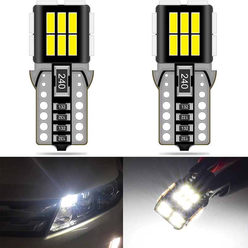 2pcs T10 led W5W led Canbus bulbs 24SMD 4014 led car Reading Light Interior Dome Lights for Toyota Camry C-HR Corolla Rav4 Yaris