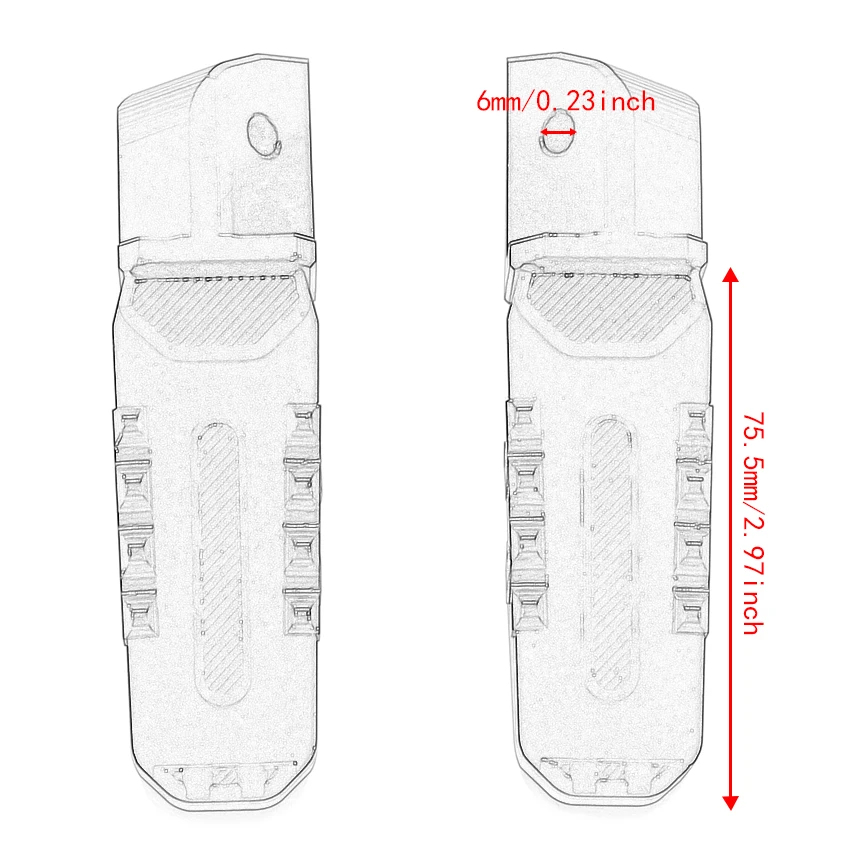 Motorcycle Footrests Foot pegs For Kawasaki  ZR1200 ZRX1200R  ZRX1200S ZR800 ZR900 Z750S KLE650 KLZ1000 EX650 EX250 EX300 ZR1000