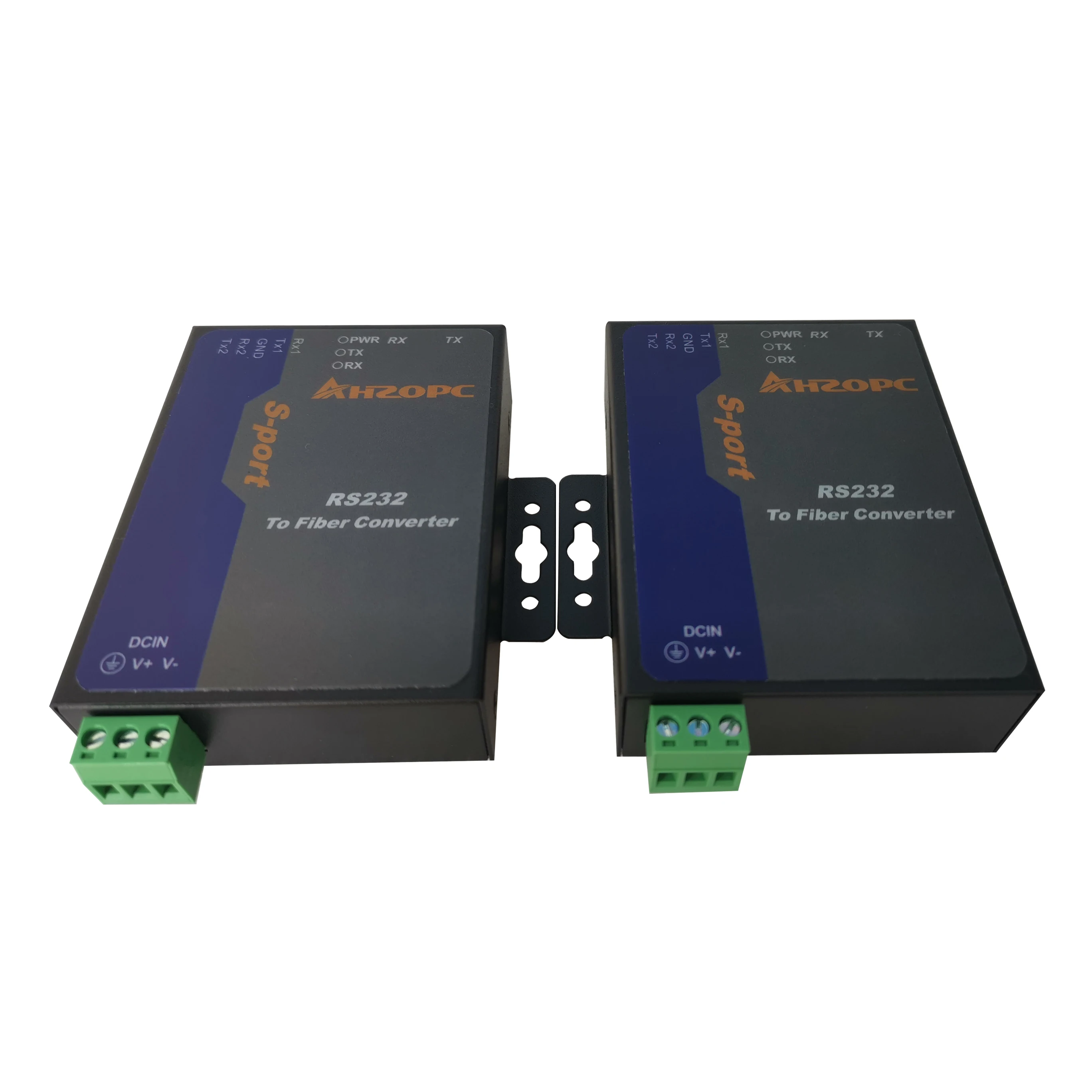 Conversor de fibra óptica rs232 de grau industrial, transceptor de fibra óptica com 2 canais e sc