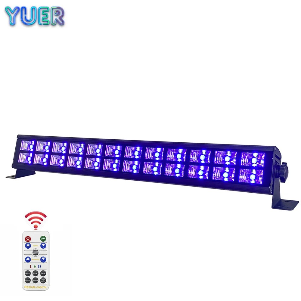 led disco uv violeta preto luzes dj par lampada uv para festa de natal bar luz laser stage wall wash spot luz backlight dmx 24 01