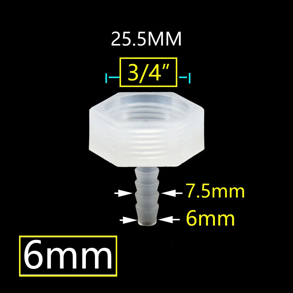 1/2 3/4 Inch Female To 4/6/8/10/12/14/16/20/25mm Hose Barbed Connector Pvc Pipe Coupler Irigation System Adapter