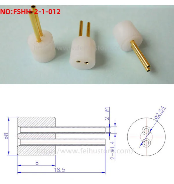 FSHH-2-1 2-polige Laserdioden-Testsockel, runde 2-polige LD-Erkennungssockel, lichtempfindliche, temperaturempfindliche Prüfbuchse