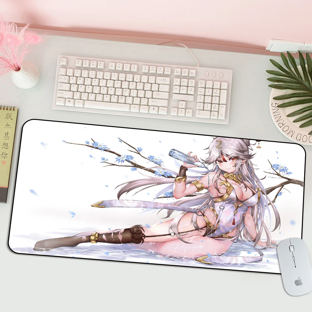 

Ningguang Genshin Impact Anime Mouse Pad XXL Large Gaming Mouse Pad Anti-slip Desk Pad PC Computer Desk Mat